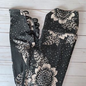 Members Mark the lounge Legging gray pink crisscross ankle small buttery soft